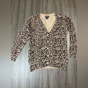Wet Seal Leopard Print Cardigan Size Medium